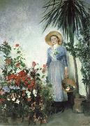 Olga Boznanska In the Hothouse oil painting artist